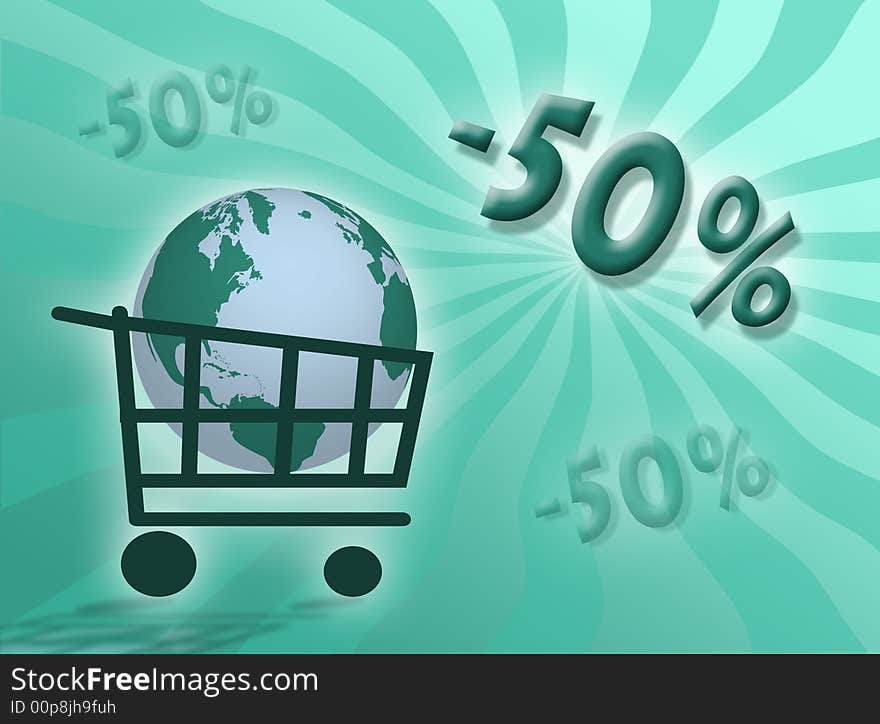 Discounts percentages illustration to represent discount concept