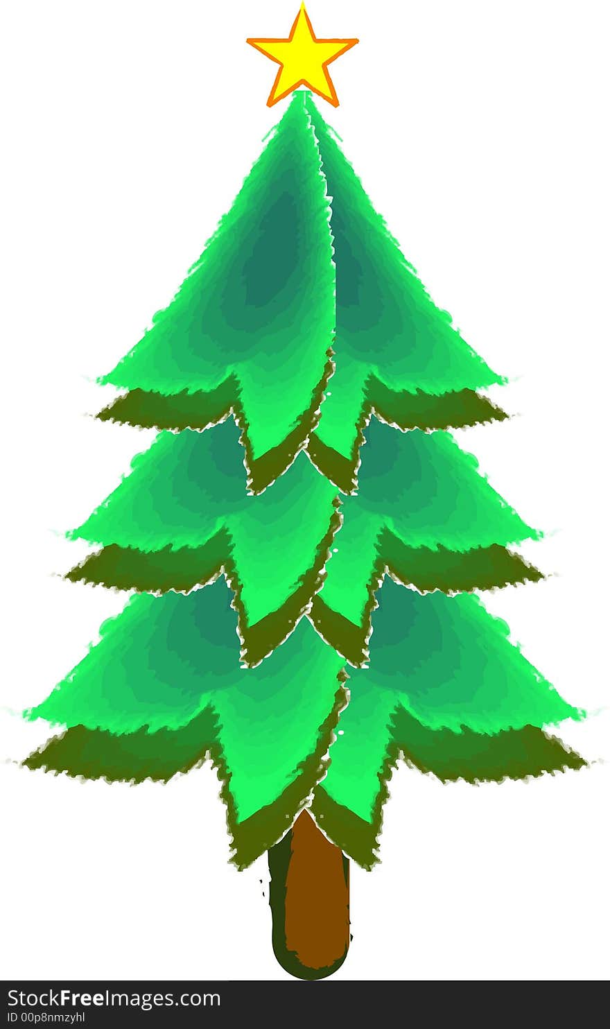 A illustration canvas texture for a Christmas tree