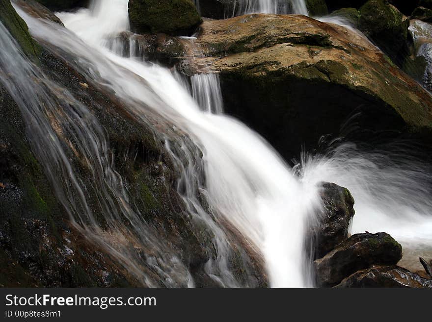 Cold, fresh water is falling down. Cold, fresh water is falling down