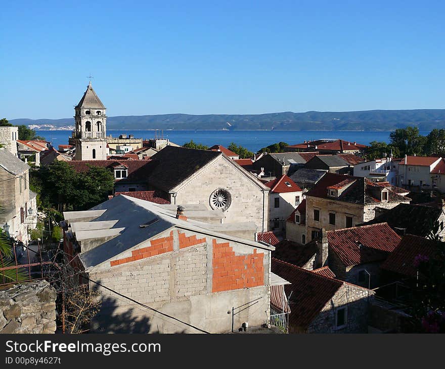 Houses in croatia in summer