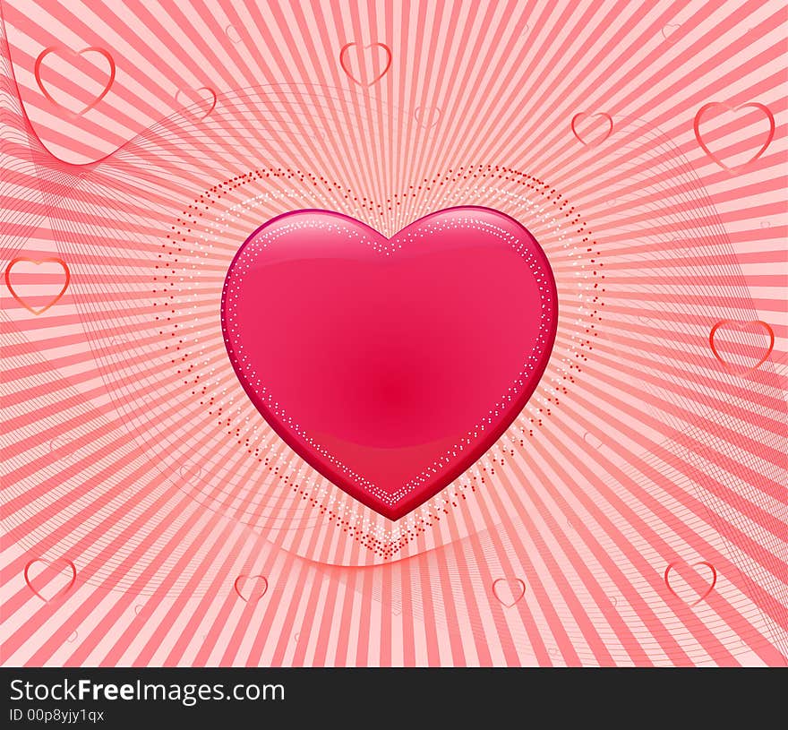 Romantic background vector illustration