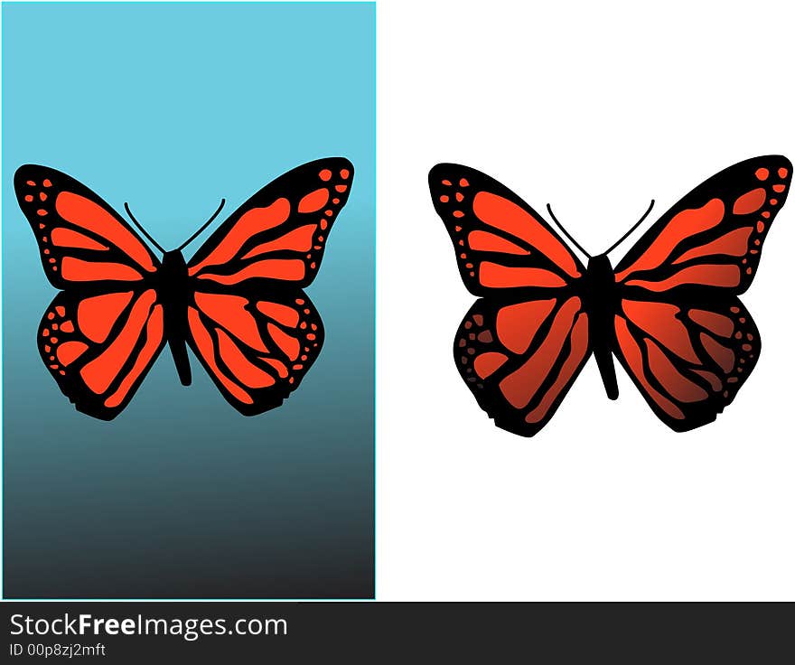 Background with butterfly animal illustration