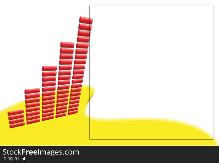 It's a red dynamic graph on a yellow base. It's a red dynamic graph on a yellow base.