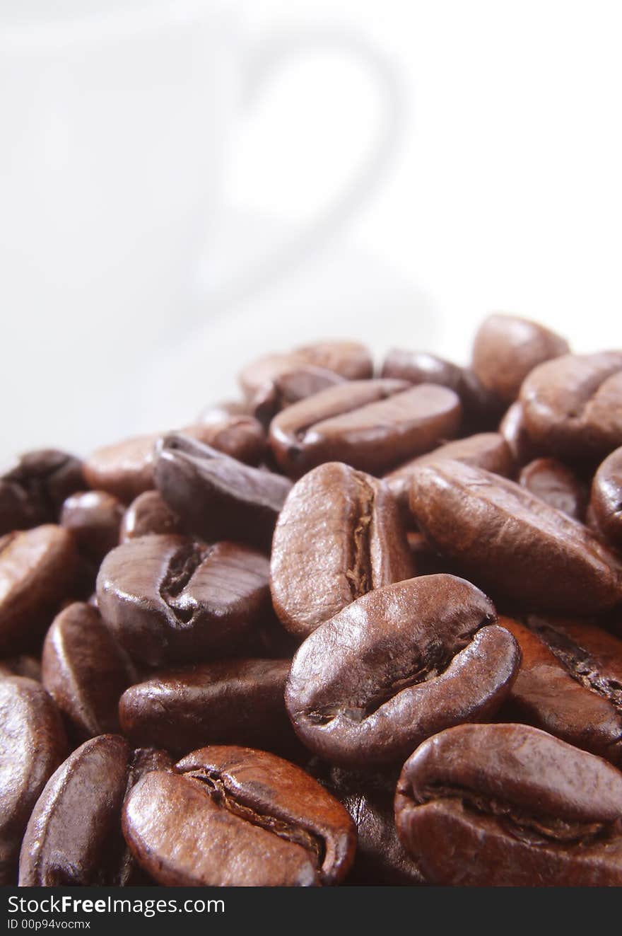 Coffee Beans Close Up.