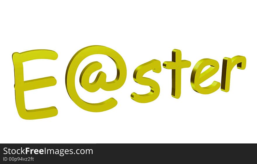 3D sign for using with web products for E@ster. 3D sign for using with web products for E@ster