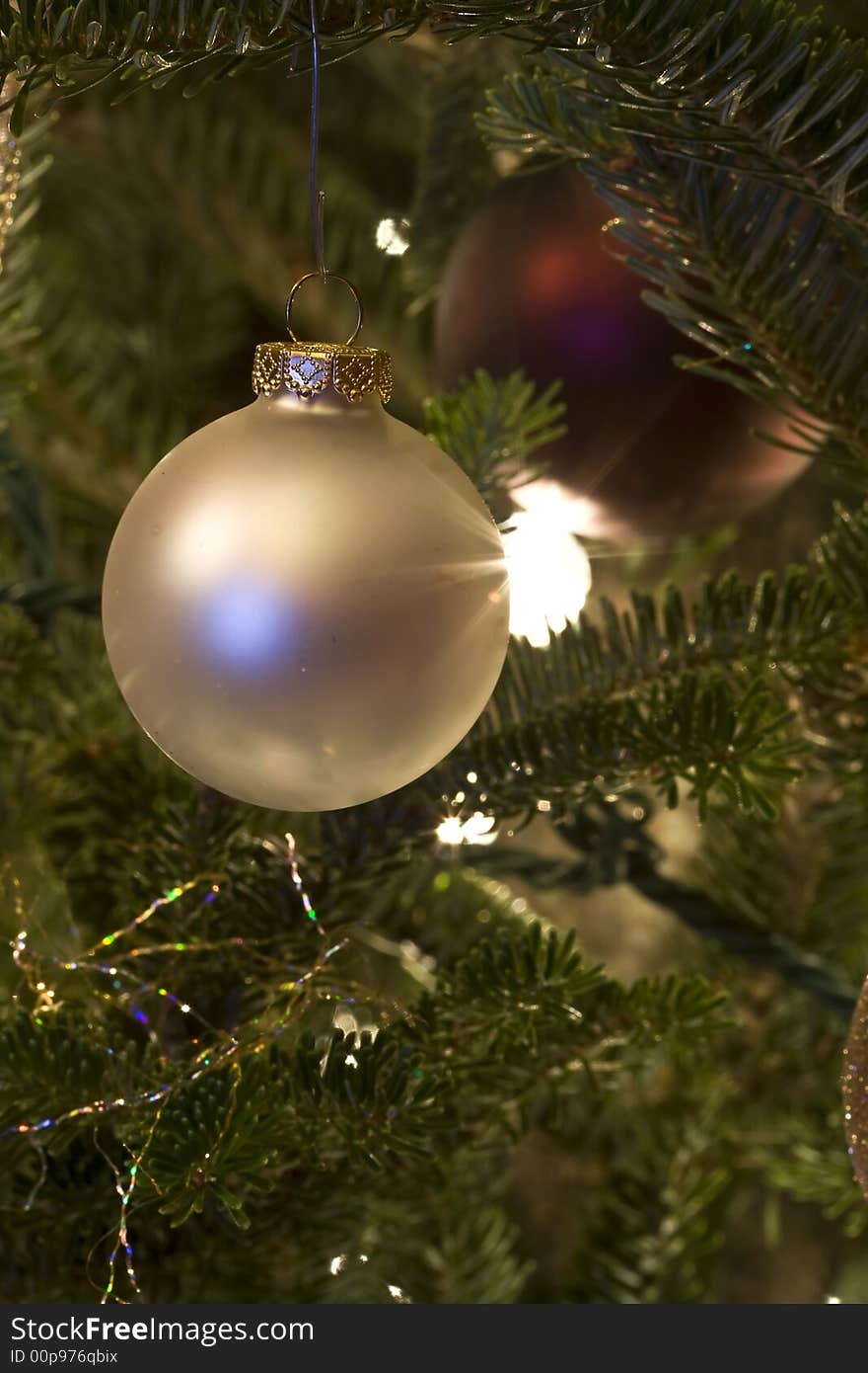 Christmas tree all decked out for the holidays