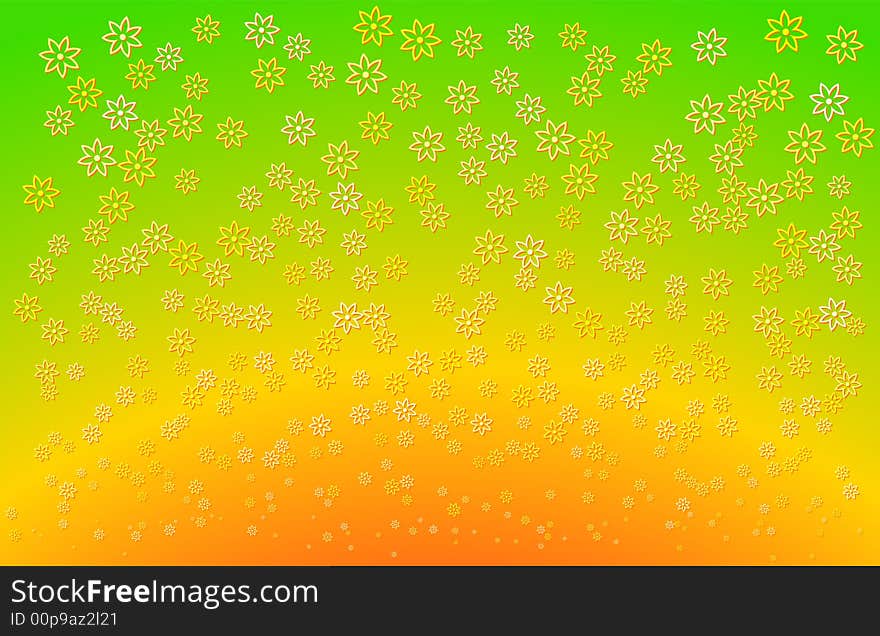 Vector illustration of abstract flowers