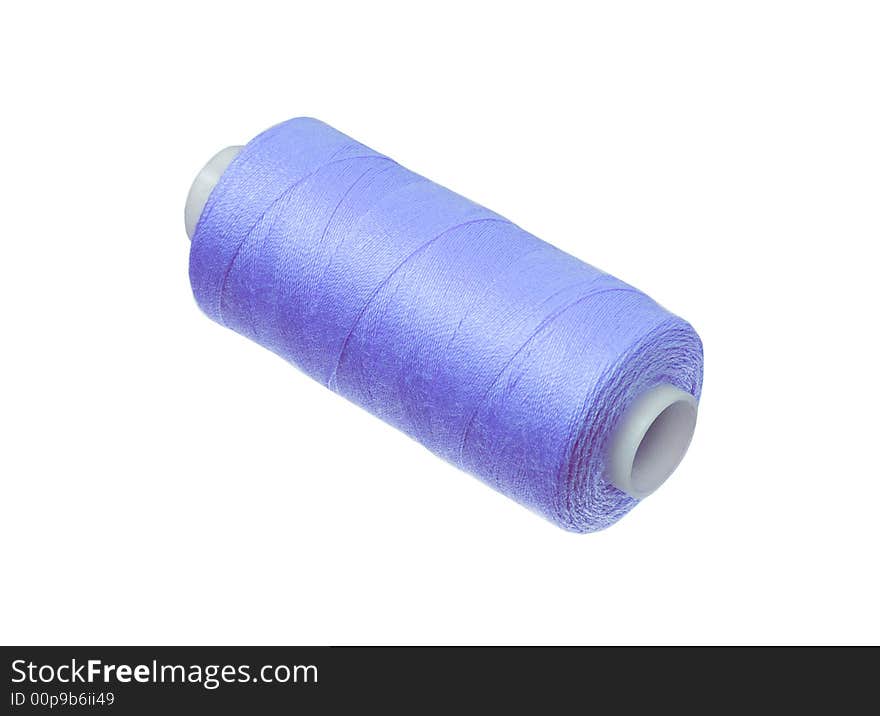 Sewing thread spool isolated