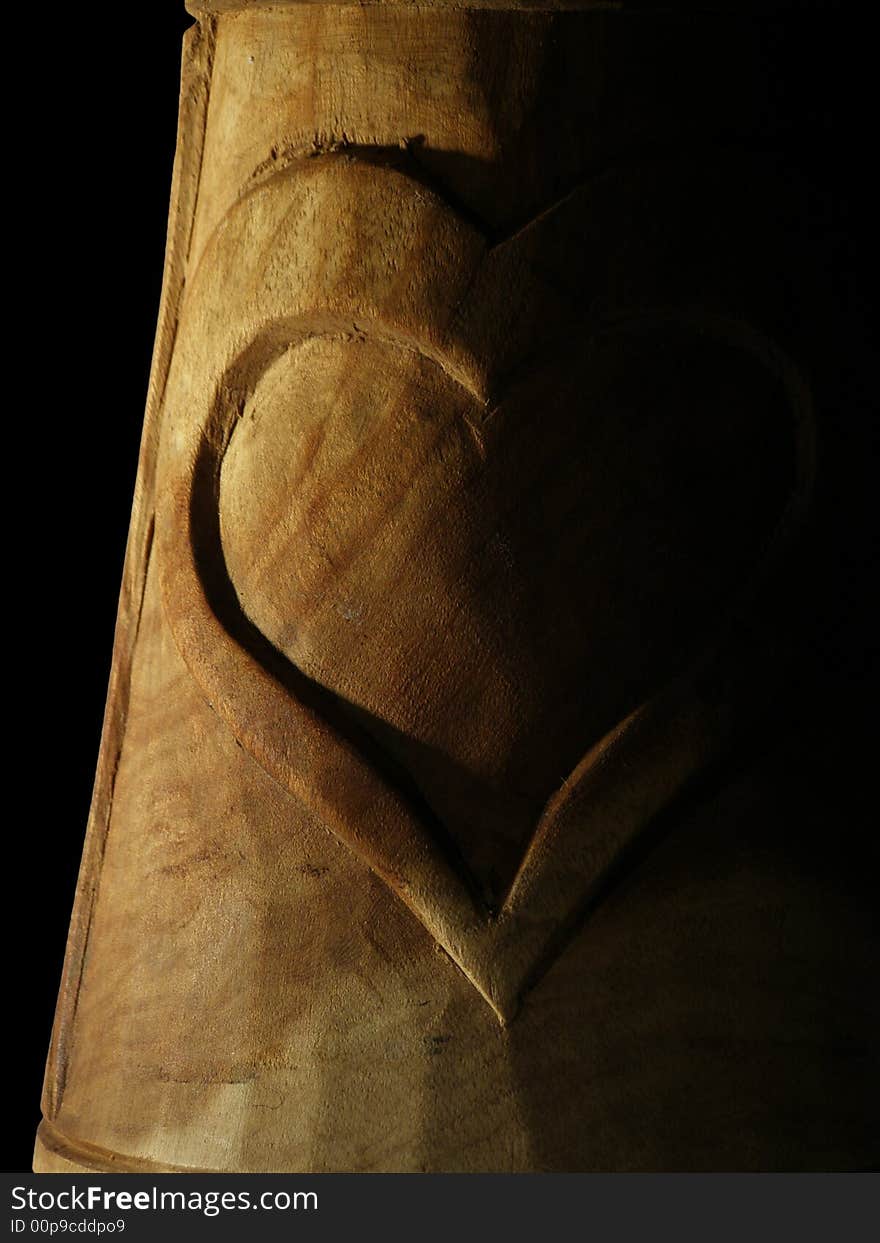 Bas-relief with a motive of a heart