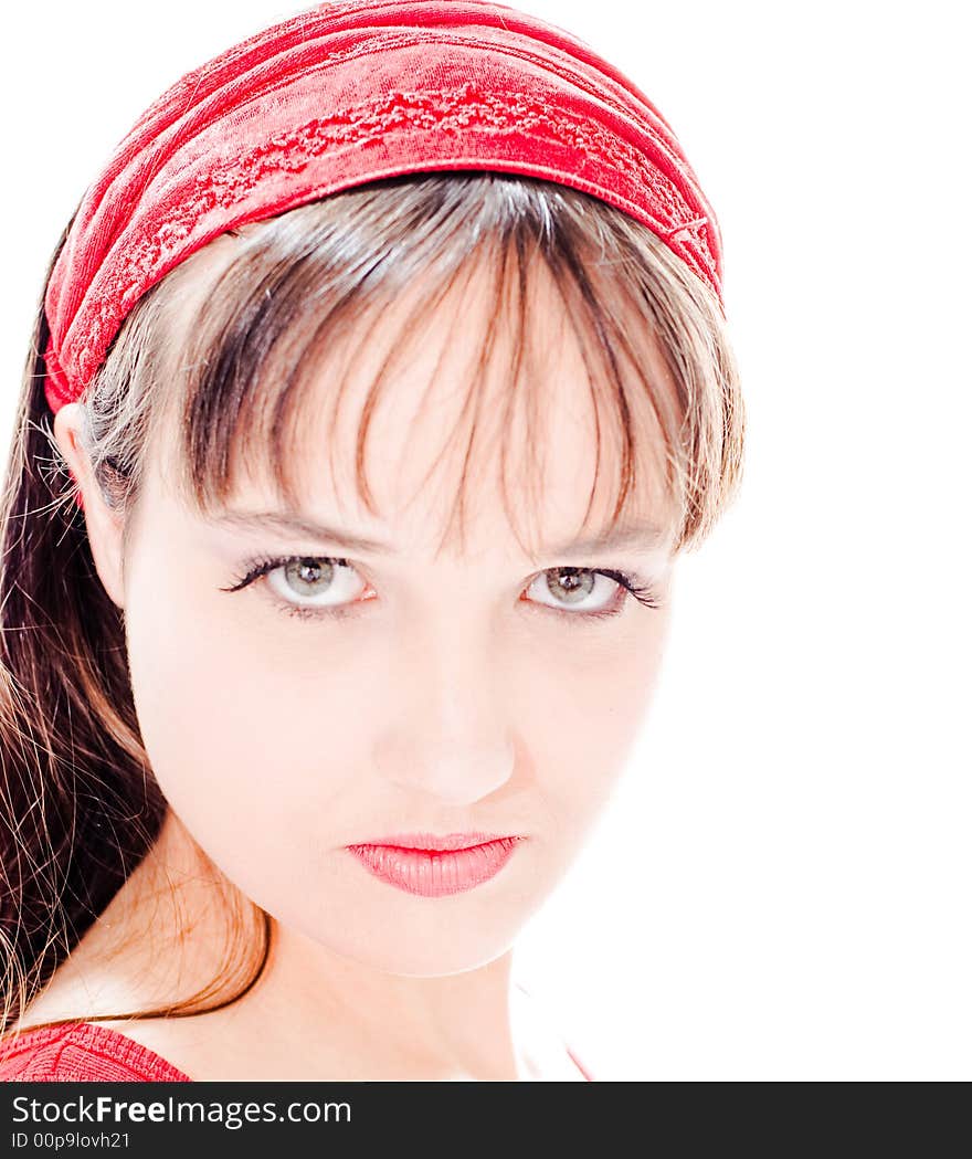 A young woman posing in the studio.