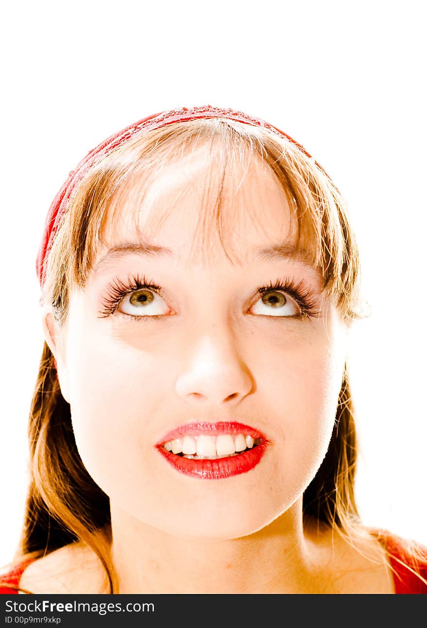 A young woman posing in the studio.