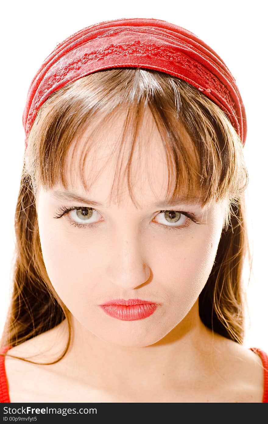 A young woman posing in the studio.