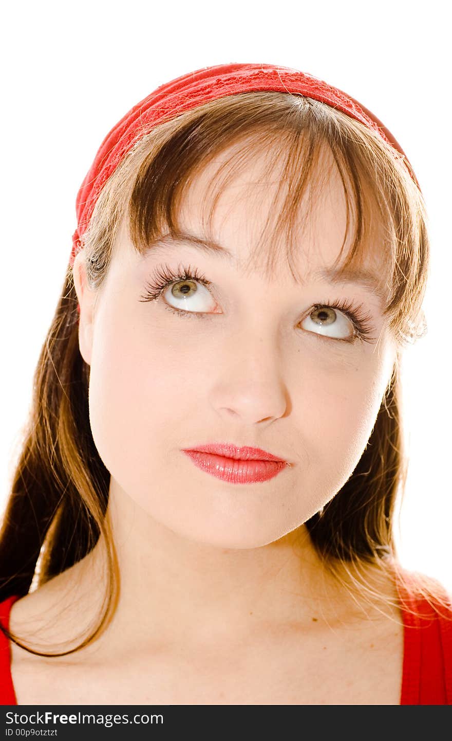 A young woman posing in the studio.