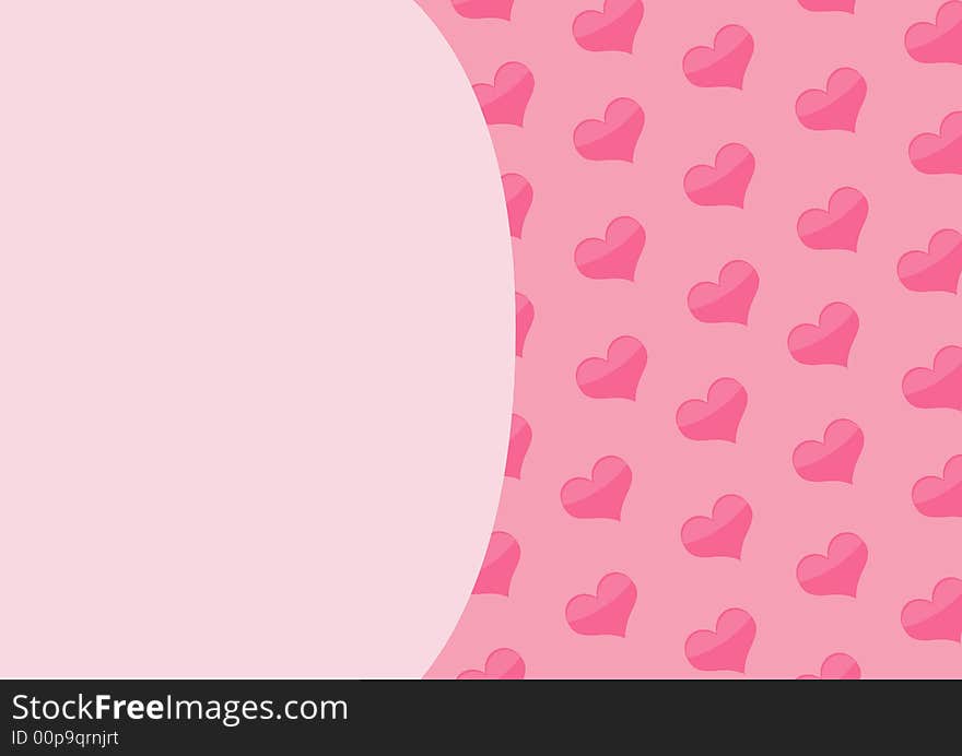 Background With Hearts Of Pink Color