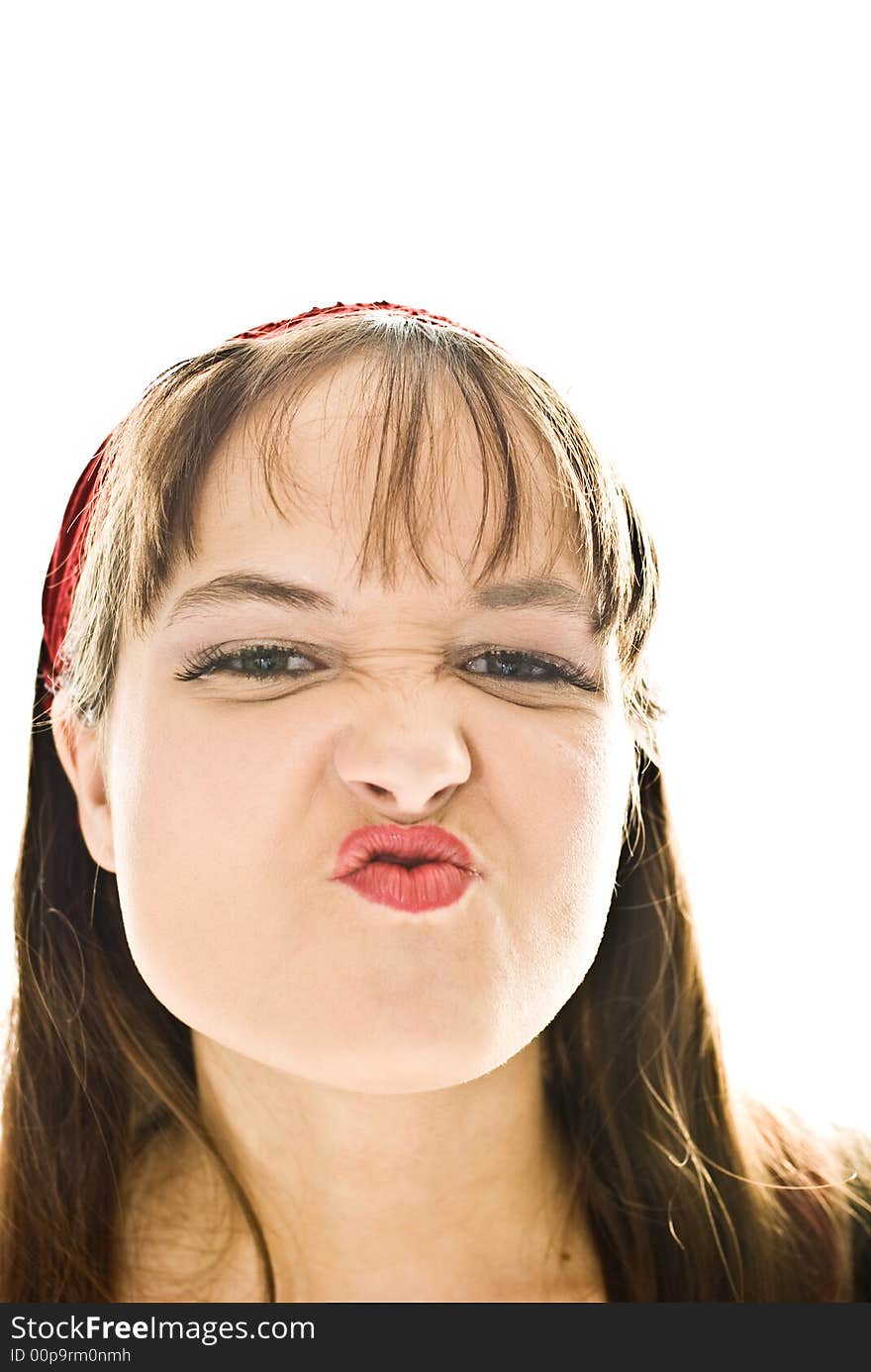 A young woman posing in the studio.