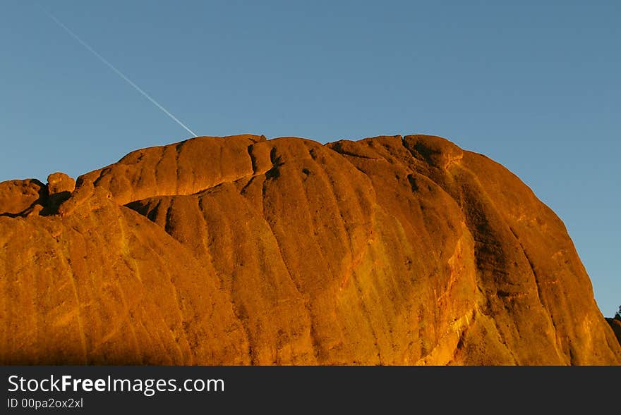 Mountain In The Setting Sun