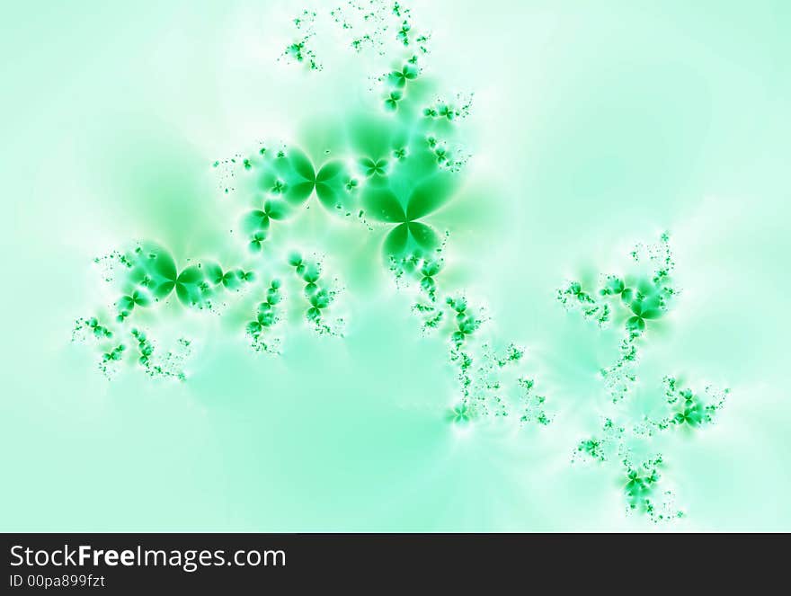 Green flowers on green background. Green flowers on green background