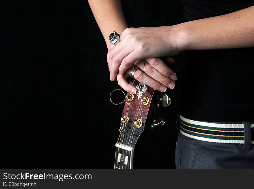 Girl and guitar