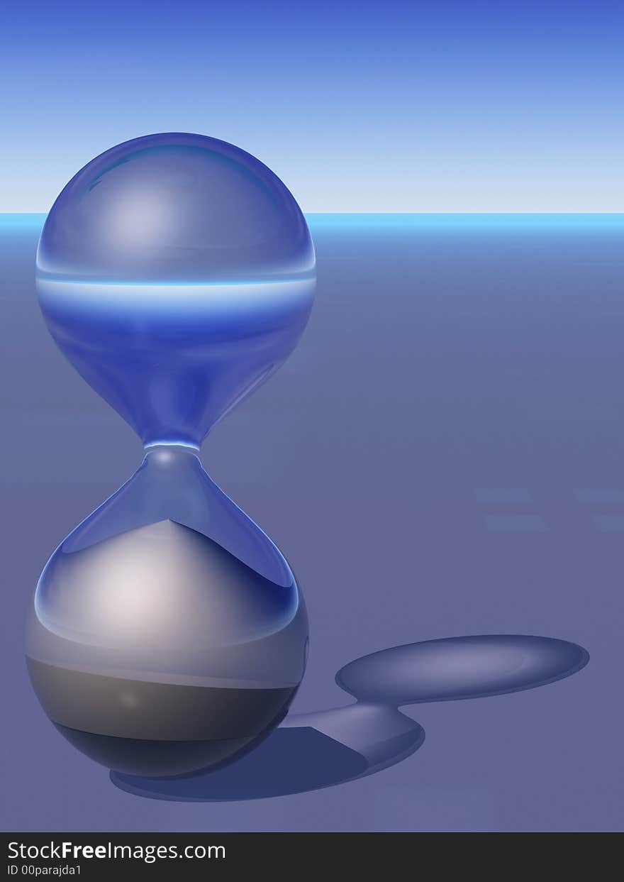 An Abstract 3D Hourglass, Time is up.