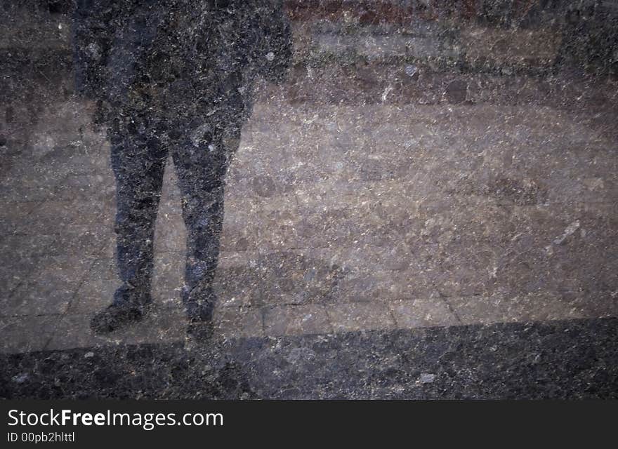 Legs reflection on the marble. Legs reflection on the marble