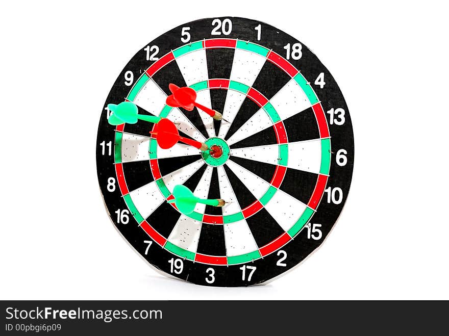 Dart with red and green arrows