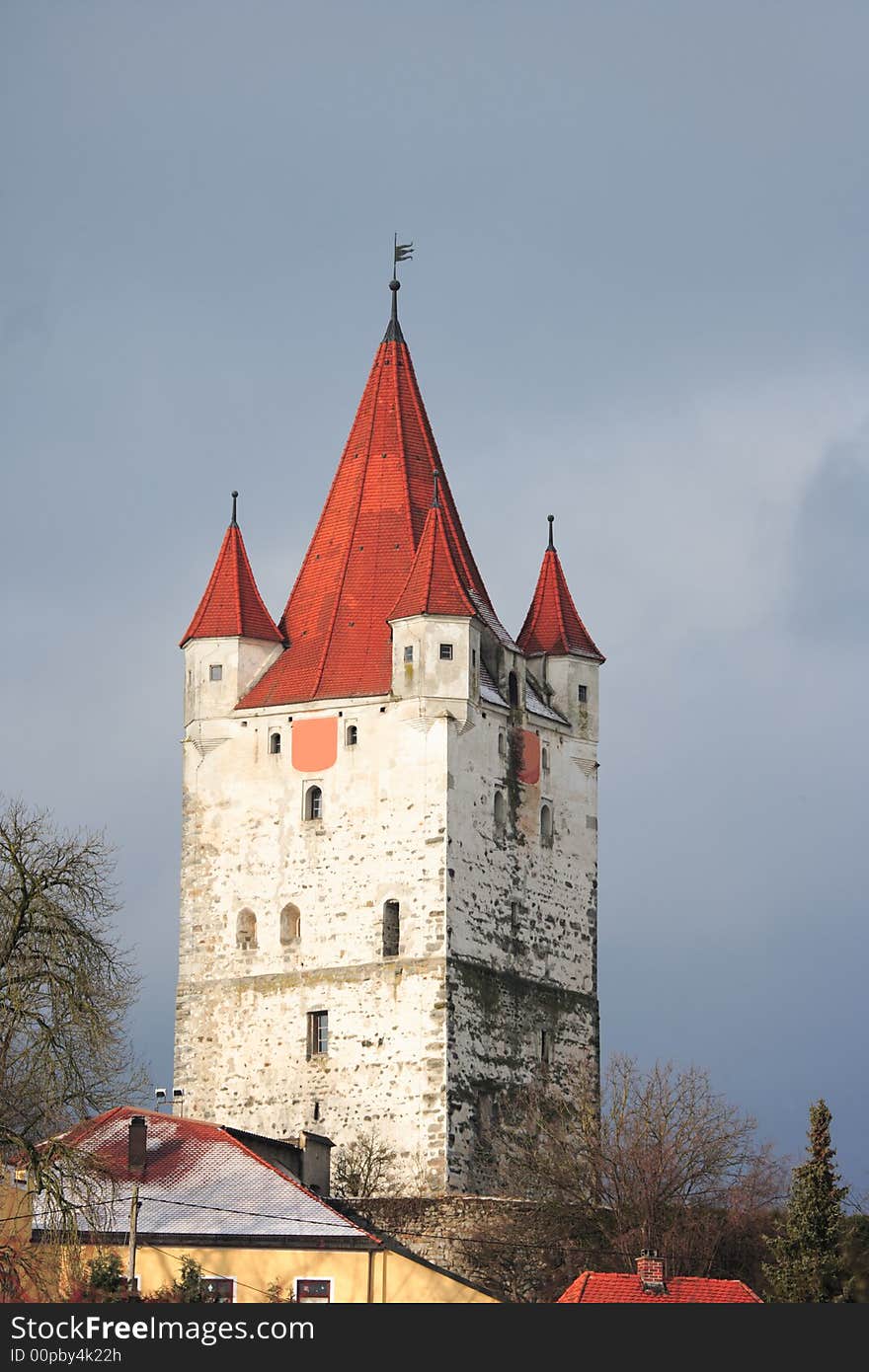 Ancient tower in bavaria, germany