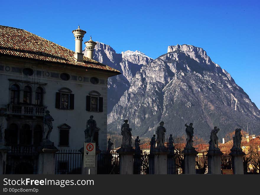 Agordo s Ancient Palace and Mountains