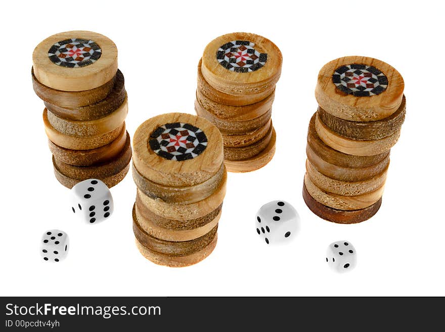 Backgammon chips