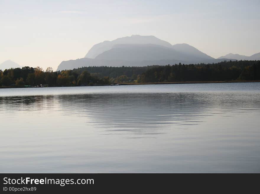 Swimming at the lake faakersee in Carinthia / Austria. Swimming at the lake faakersee in Carinthia / Austria