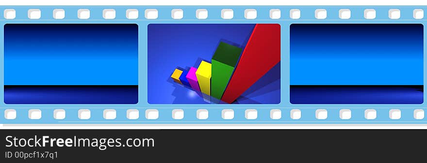 Filmstrip & Business success,2D art