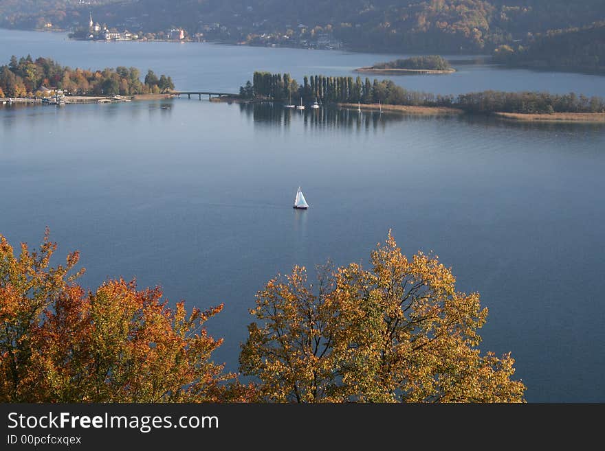 Above the woethersee in Carinthia / Austria. Above the woethersee in Carinthia / Austria