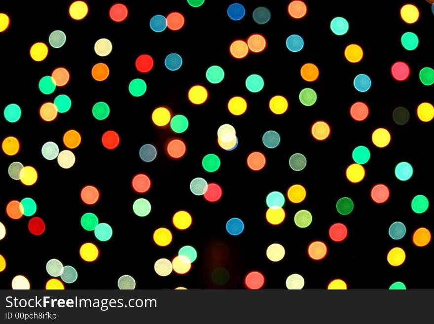 Landscape photo of a festive light blur. Landscape photo of a festive light blur