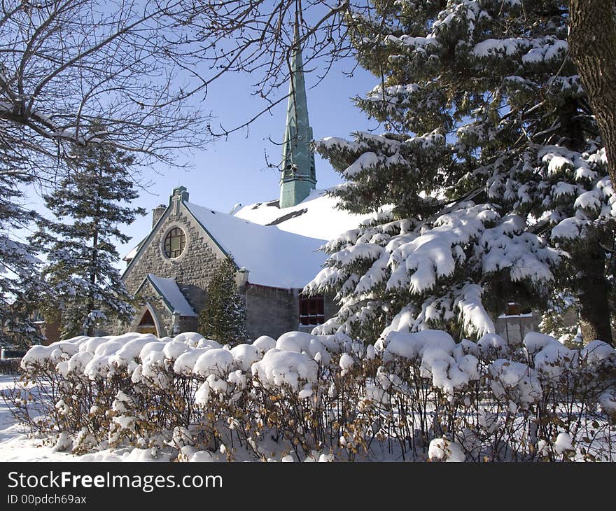 Church Under Snow