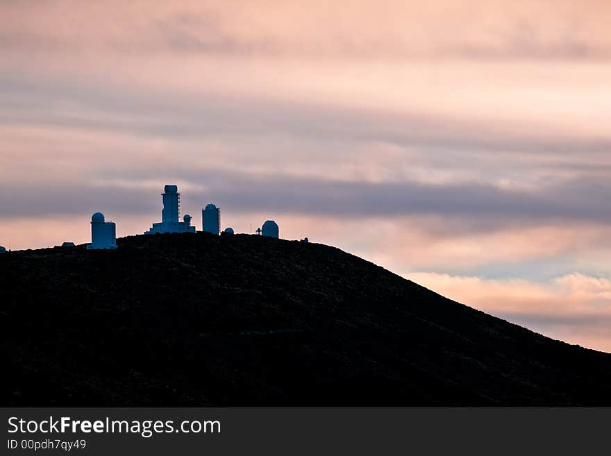 Observatory at sunset