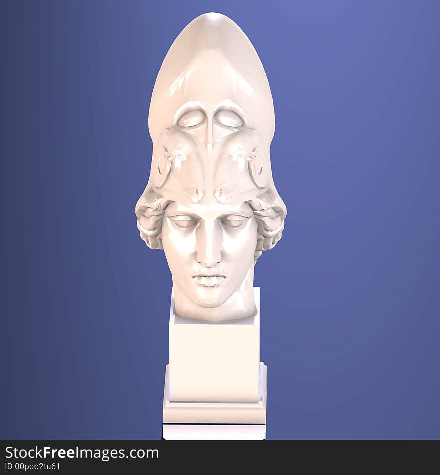 Statue of athena, with Clipping Path