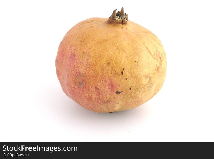 Pomegranate isolated in background white