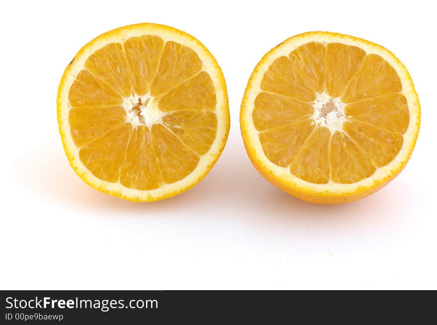 Orange cut isolated in background white