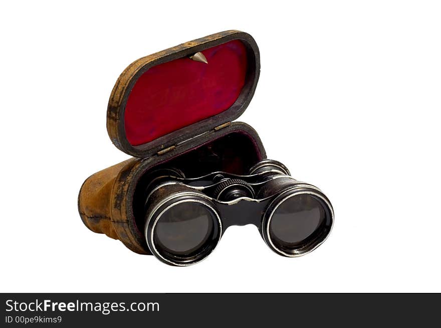 A Vintage Opera Glasses With Case