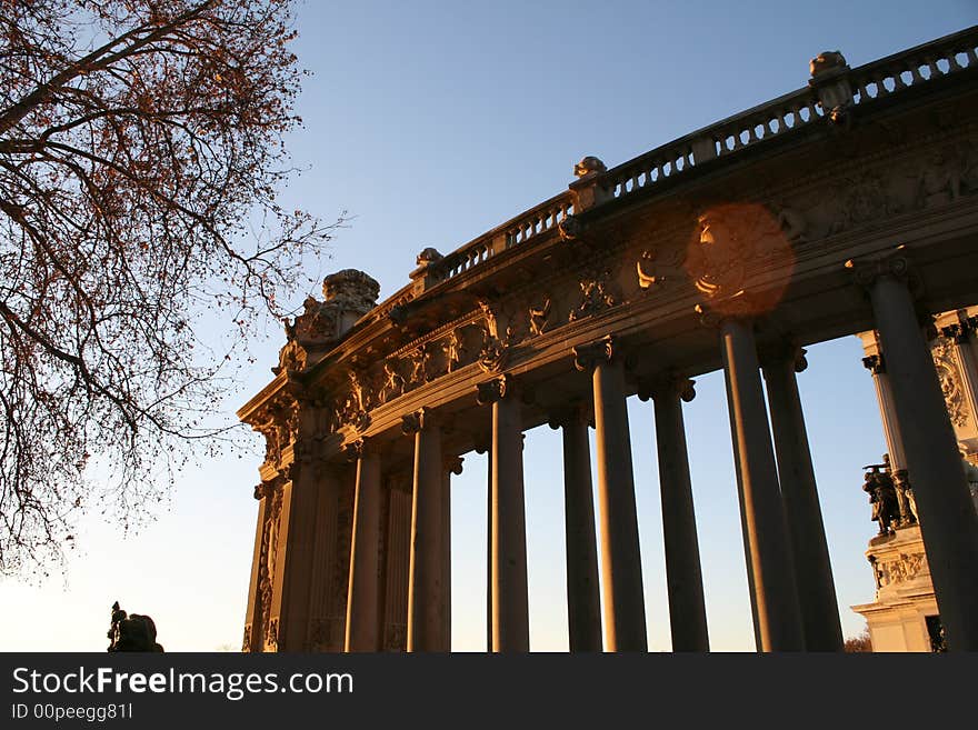 A view of the major monument in retiro park, madrid (spain). A view of the major monument in retiro park, madrid (spain)