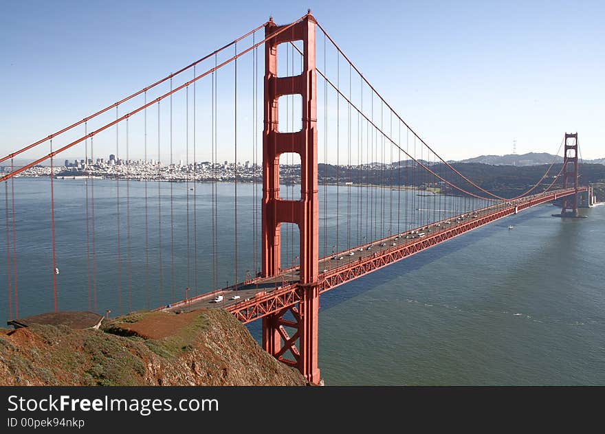 Golden Gate Bridge, San Francisco, From Marin Headlands