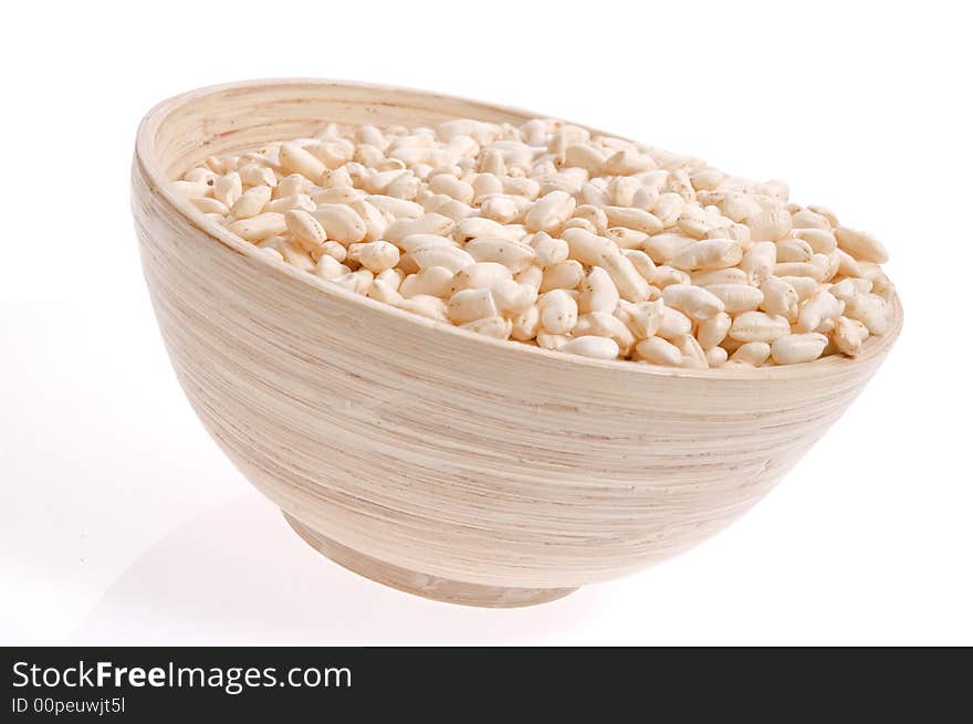 Bowl of rice isolated on the white backgound. Bowl of rice isolated on the white backgound