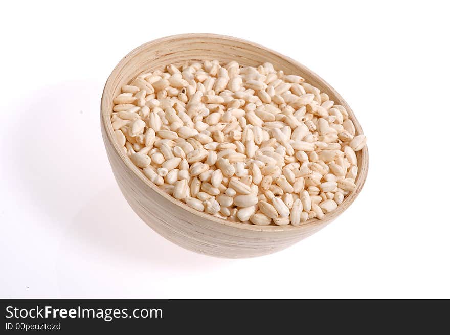 Bowl of rice isolated on the white backgound. Bowl of rice isolated on the white backgound