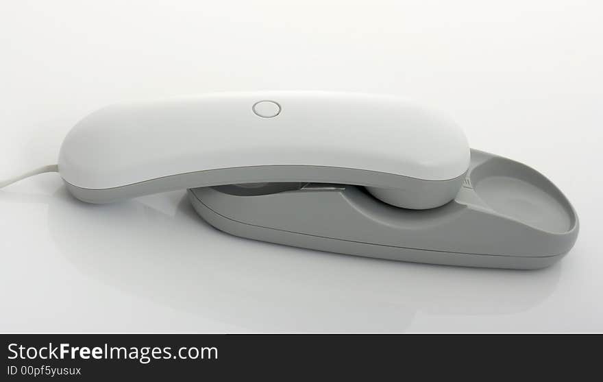 Photo of a telephone over a white background