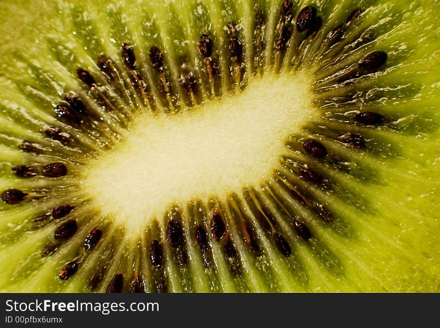 Closeup of kiwi