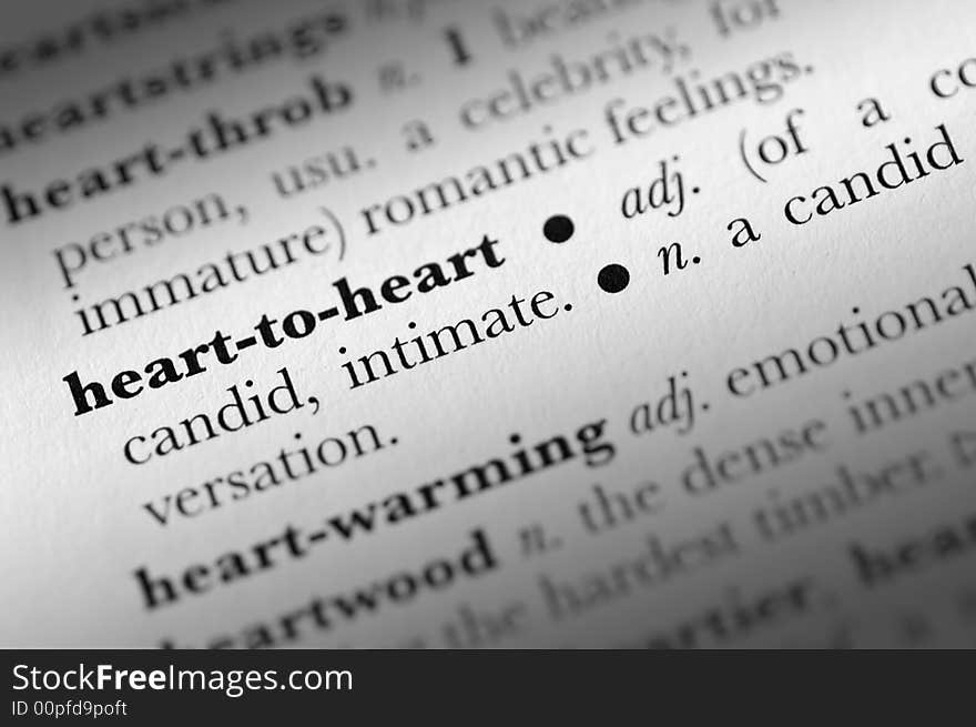 Heart-to-heart word dictionary