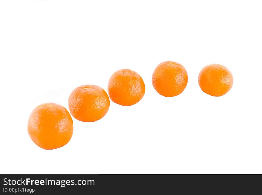 Mandarine isolated on a white background