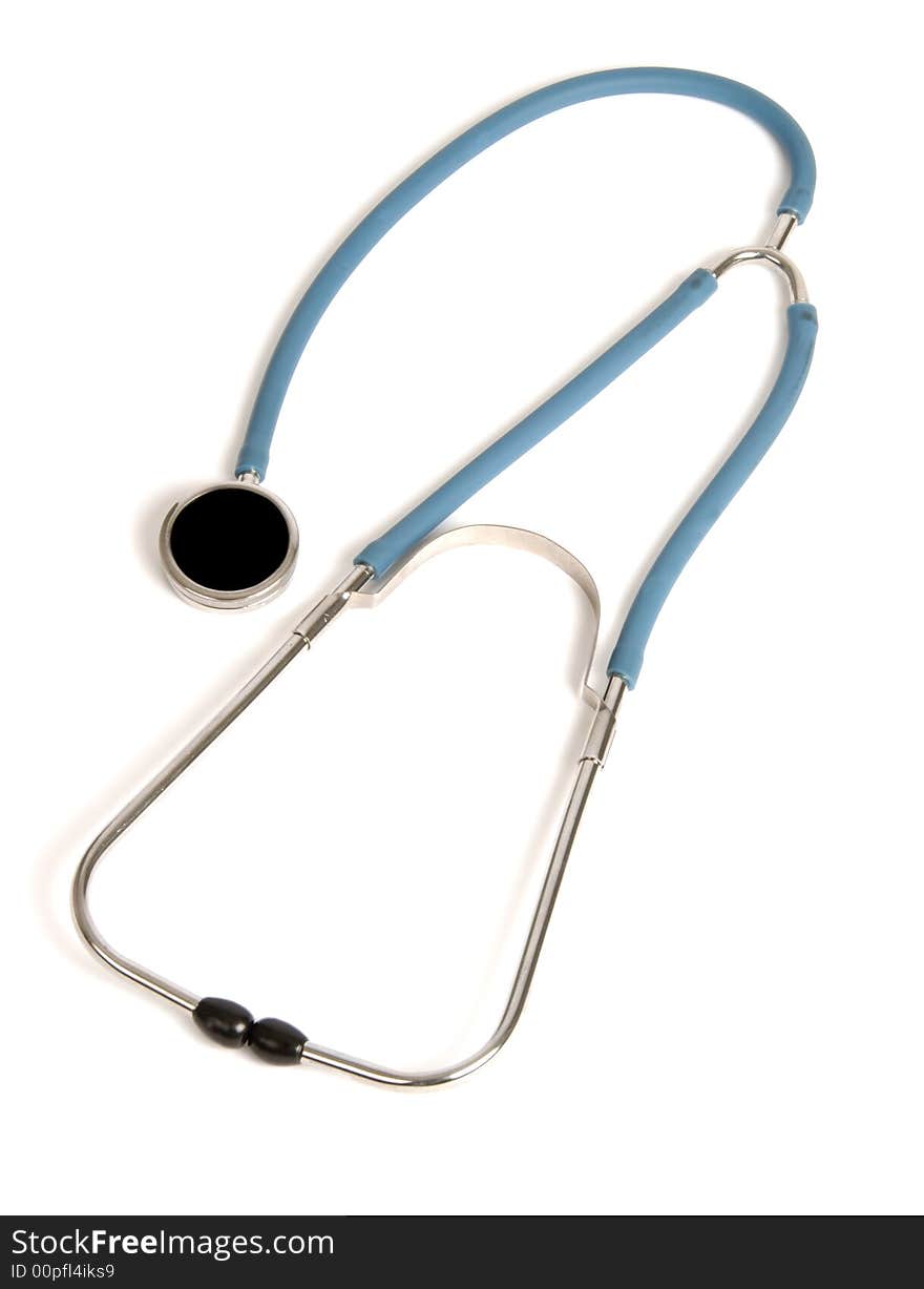 A stethoscope isolated on white.