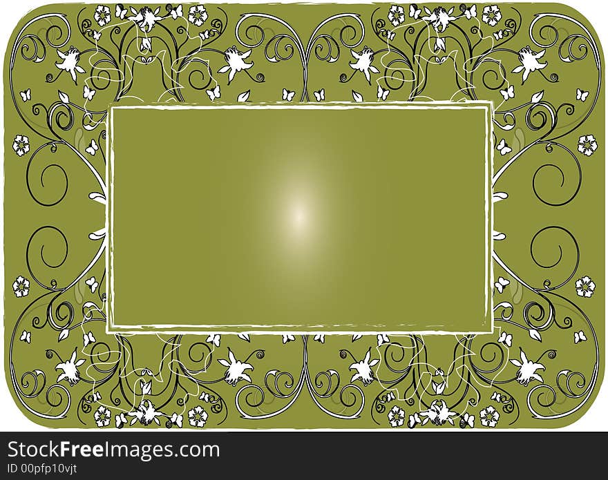 Floral ornament background- vector design