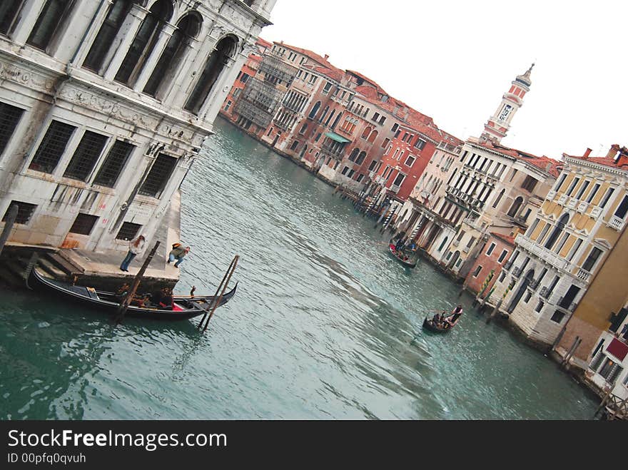 A view of the Canal Grande from Rialto bridge. A view of the Canal Grande from Rialto bridge