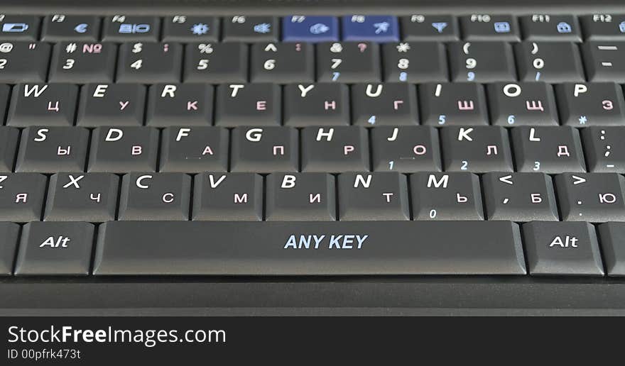 The keyboard for blondes with a key Any Key